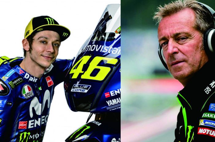 Valentino Rossi dan Herve Poncharal.