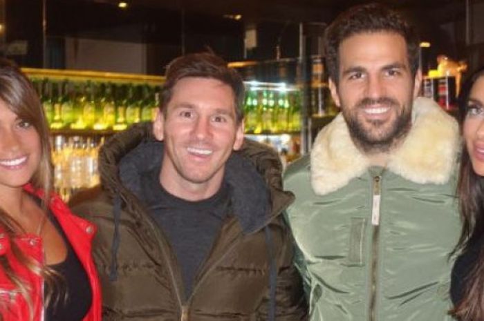 Foto Lionel Messi dan Istri Bersama Cesc Fabregas dan Daniella Semaan 