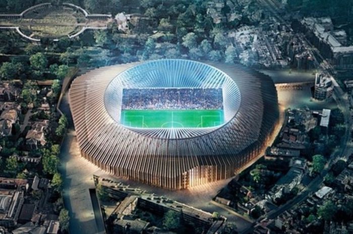 Gambaran stadion baru Stamford Bridge di tahun 2020 dengan kapasitas 60.000 penonton.