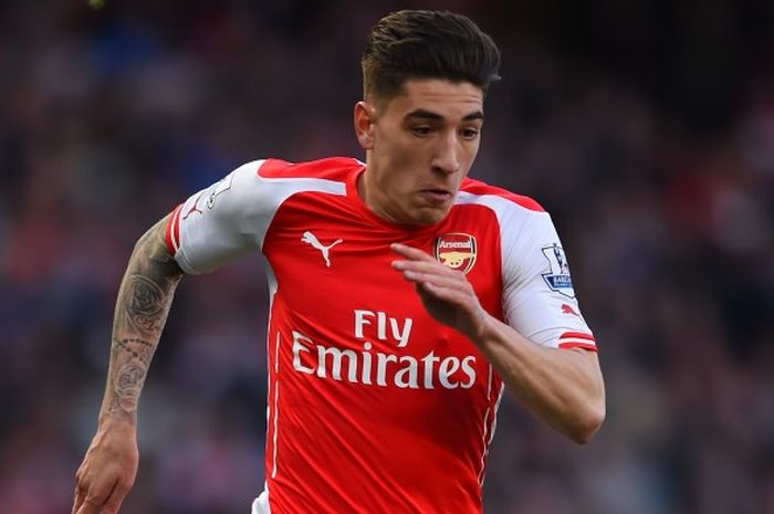 Hector Bellerin tengah beraksi saat Arsenal menghadapi Sunderland di Emirates Stadium pada 20 Mei 2015. 