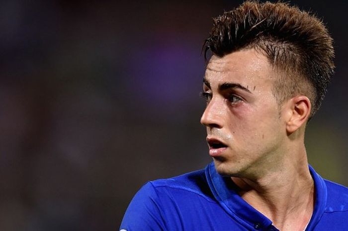 Stephan El Shaarawy saat membela Italia di kualifikasi Piala Eropa 2016 menghadapi Bulgaria di Citta di Palermo, Palermo, Italia, pada 6 September 2015.