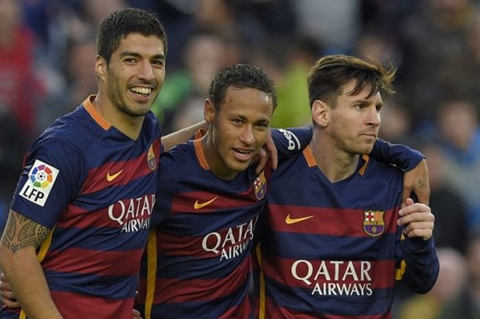 Lionel Messi bersama Neymar Jr dan Luis Suarez, menjadi trio mematikan bagi lawan-lawan Barcelona.