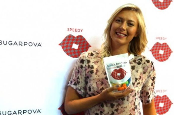 Maria Sharapova, ketika mempromosikan Sugarpova di Stuttgart, Jerman, 19 April 2014.