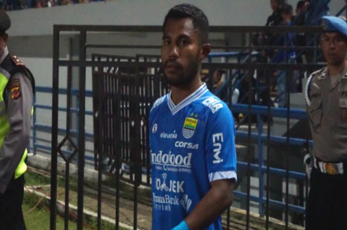  Bek Kiri Persib Bandung, Ardi Idrus saat laga melawan Persipura Jayapura (12/5/2018) 