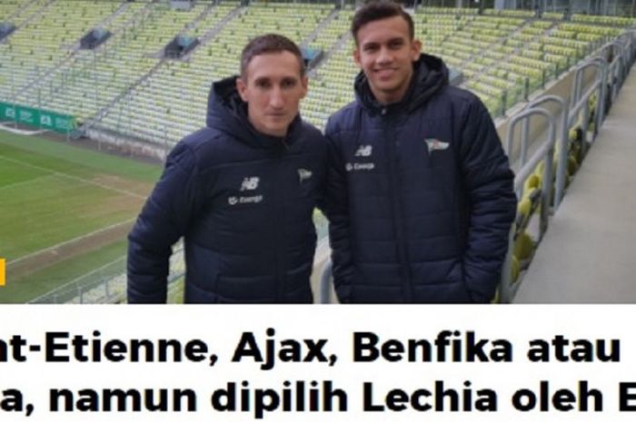   Laporan wawancara media Polandia, Weszlo.com dengan pemain Lechia Gdansk, Egy Maulana Vikri, dan agen Dusan Bogdanovic.  