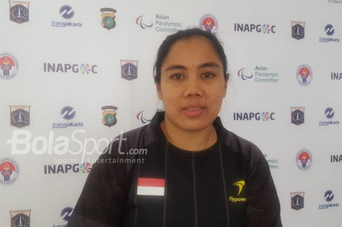 Salah satu atlet bulu tangkis difabel berpengalaman milik Indonesia yang berlaga di test event Asian Para Games 2018, Sri Maryati.