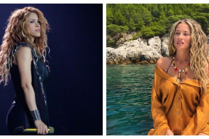 Kolase foto Shakira (kiri) dan Izabel Andrijanic