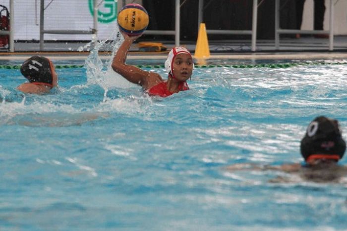 Tim nasional polo air putri Indonesia melibas Malaysia 7-1 dalam laga ketiga SEA Games 2017 yang berlangsung di National Aquatic Center, Bukit Jalil, Malaysia, Sabtu, (19/8/2017).