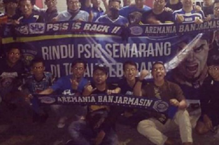 Aremania Banjarmasin siap mendukung perjuangan Singo Edan melawan Barito Putera, Rabu (11/7/2018)