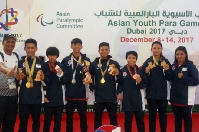 Dokumentasi atlet AYPG Indonesia yang mendapat medali di Dubai. 