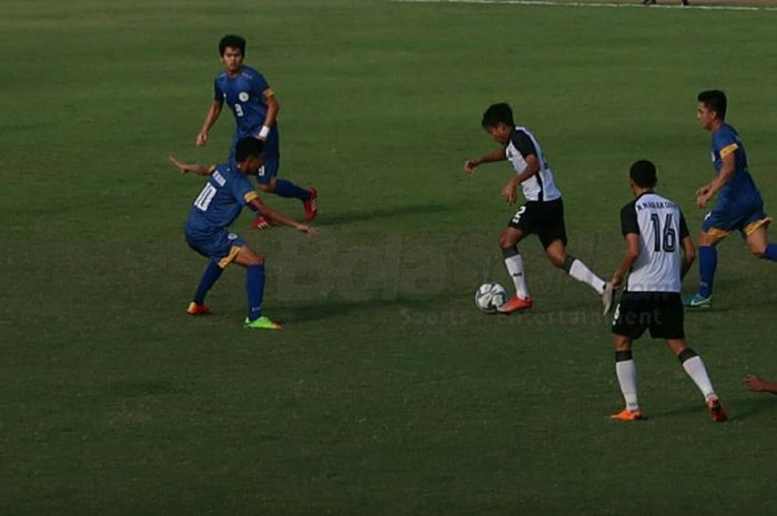 Pertandingan Piala AFF U-19 antara Timnas U-19 Filipina melawan timnas U-19 Thailand di Stadion Gelora Delta Sidoarjo, Sabtu (7/7/2018).