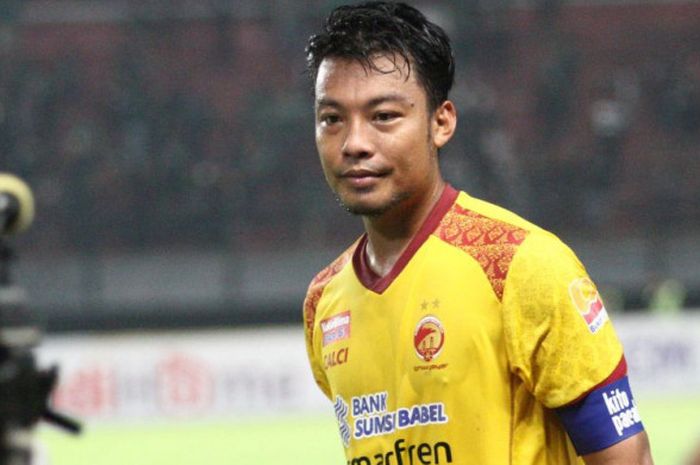 Hamka Hamzah saat masih berseragam Sriwijaya FC.