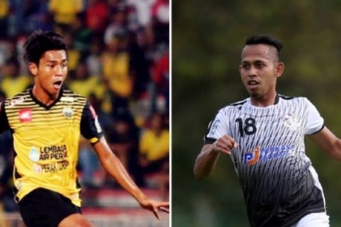 Dua pemain klub Liga Super Malaysia, striker Shafiq Jamal (kiri) dari PDRM FA dan gelandang milik Perak FA, Firdau Saiyadi, disanksi tak boleh bermain dua tahun karena doping. 