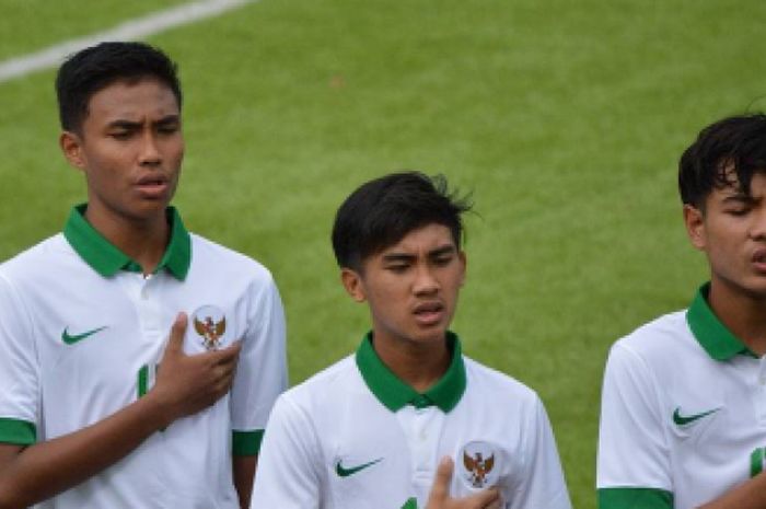 Pemain Timnas U-16 Indonesia kala berada di Thailand