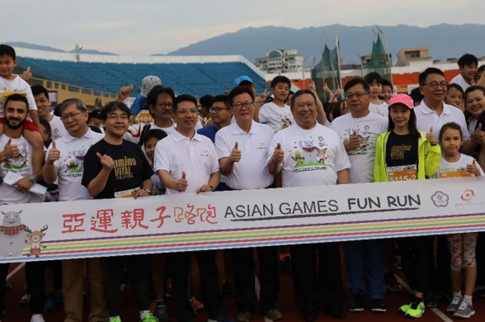Kegiatan Asian Games 2018 Fun Run di Yilan, Chinese Taipei diikuti 3.000 peserta karena bersamaan dengan Olympic Day Run