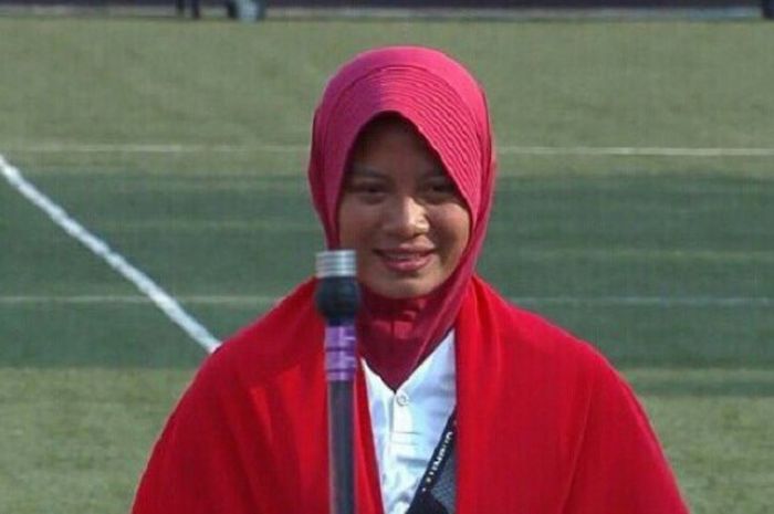 Pemanah putri Indonesia, Diananda Choirunisa, meraih medali emas SEA Games 2017 pada nomor recurve perorangan di Kuala Lumpur, Malaysia, Minggu (20/8/2017).