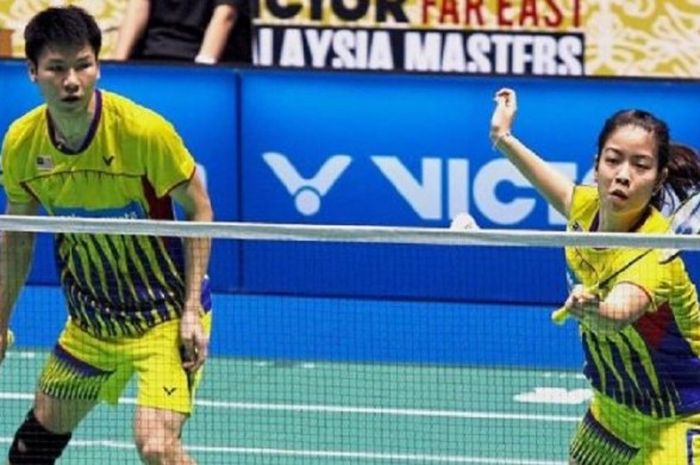 Pasangan ganda campuran Malaysia, Goh Soon Huat/Shevon Lai Jemie, tampil pada Malaysia Masters 2017.
