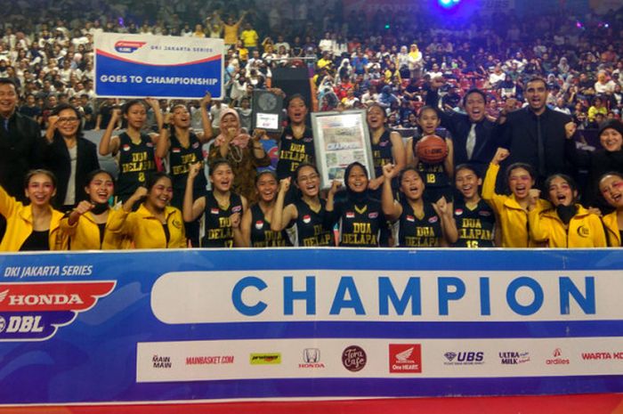 Tim putri SMAN 28 Jakarta menjuarai DBL Jakarta regional selatan 2018.