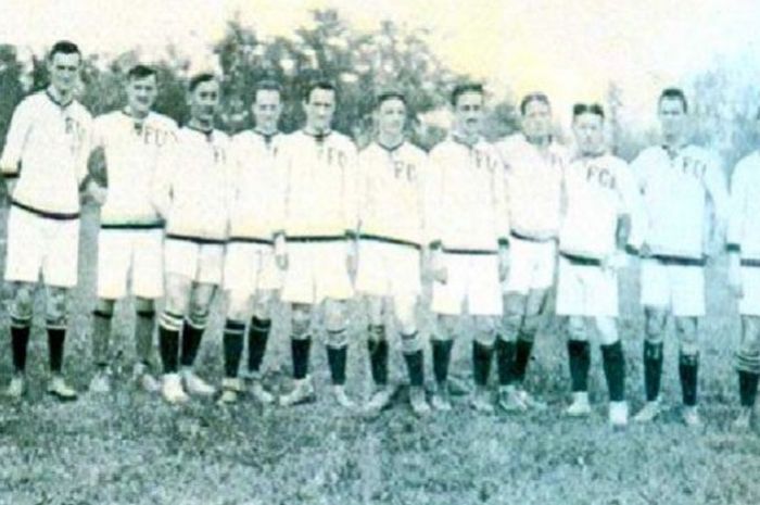 Skuat Inter Milan saat mengalahkan Vicenza dengan skor 16-0 pada 10 Januari 1915.