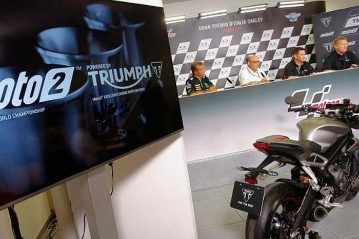 Triumph akan menjadi pemasok mesin balapan Moto2 mulai 2019. Kepastian itu diumumkan di Gran Premio dItalia Oakley di Mugello, Italia, pada Sabtu (3/6/2017) waktu setempat.