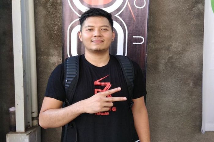 Pemain Pacific Caesar Surabaya, Dicka Surya Nugraha saat ditemui BolaSport.com seusai laga melawan Satria Muda, Senin (25/12/2017).