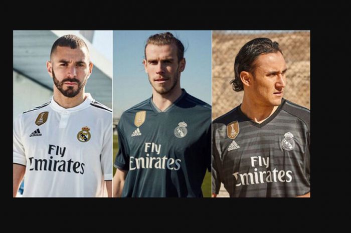 Jersey kandang dan tandang Real Madrid musim 2018/2019
