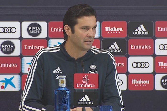 Pelatih Real Madrid, Santiago Solari.