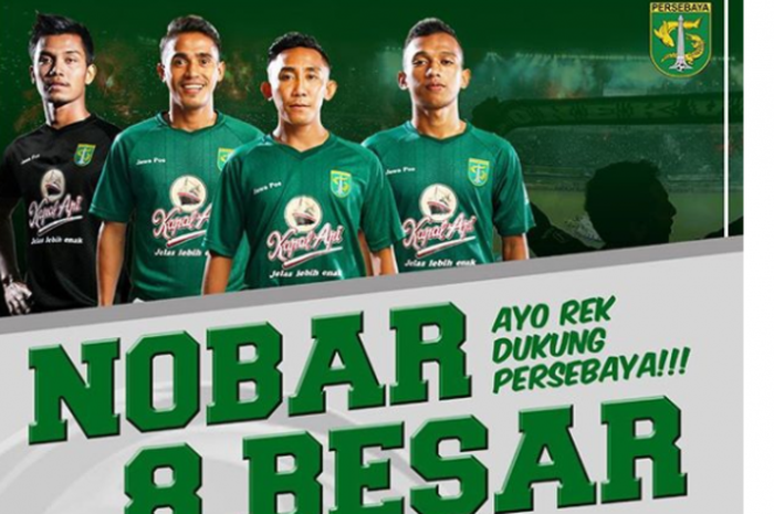 Nobar 8 besar Persebaya vs PSPS Riau