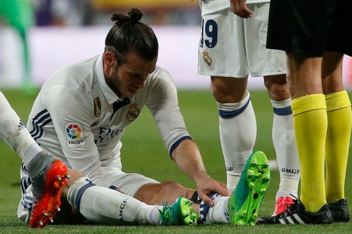 Gareth Bale saat cidera