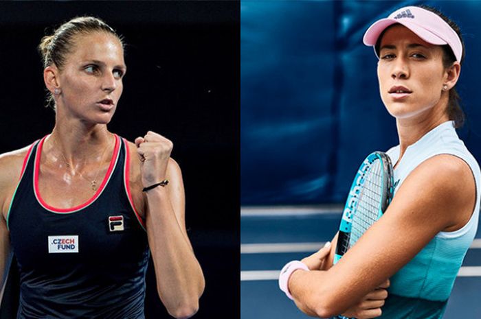 Dua mantan petenis tunggal putri nomor satu dunia, Karolina Pliskova (kiri) dan Garbine Muguruza (kanan), telah berhasil memastikan diri lolos ke fase 64 besar Australian Open 2019.