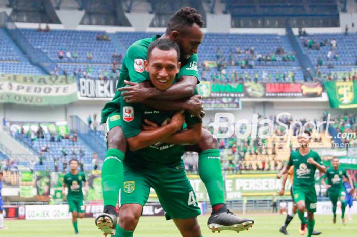 Selebrasi pemain Persebaya, Irfan Jaya