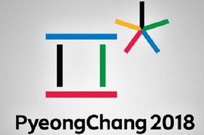 Logo Olimpiade Musim Dingin 2018. 