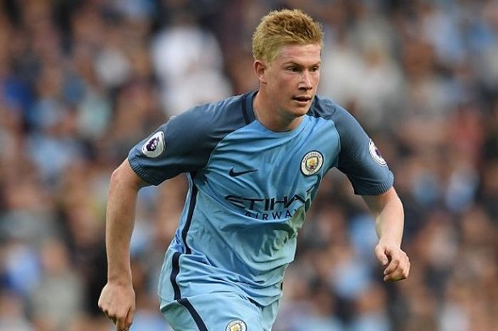 Aksi Kevin de Bruyne dalam laga Premier League antara Manchester City melawan Sunderland di Etihad Stadium, Manchester, Inggris, 13 Agustus 2016. 