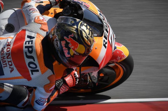 Pebalap Repsol Honda, Dani Pedrosa, mencetak waktu lap tercepat pada sesi latihan bebas kedua MotoGP