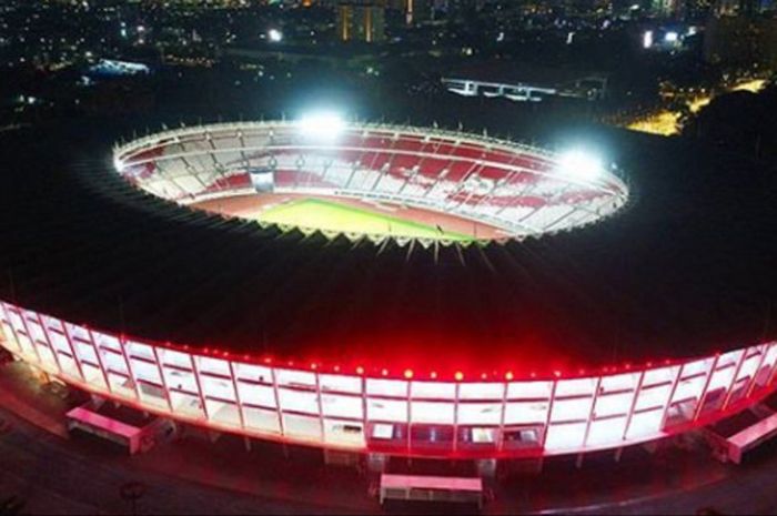 Tampilan Stadion Utama Gelora Bung Karno, Senayan, Jakarta.