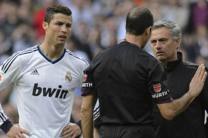 Cristiano Ronaldo dan Jose Mourinho saat masih bersama-sama di Real Madrid