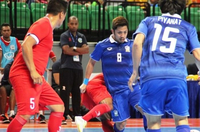 Ilustrasi. Tim nasional futsal Thailand menghadapi Timor Leste dalam Piala Futsal AFF 2015 di Bangkok Arena, Bangkok, Thailand pada 12 October 2015.