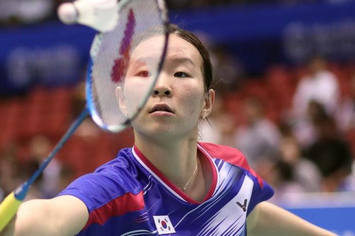 Pemain tunggal putri Korea Selatan, Lee Jang-mi.