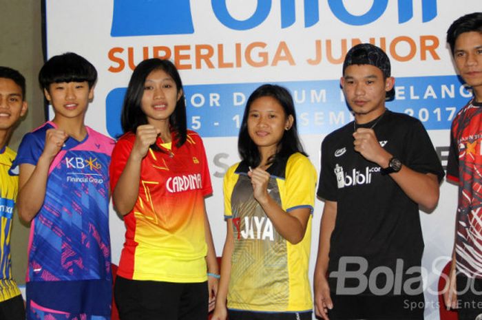 Beberapa pemain dari tim-tim yang akan berlaga di Kejuaraan Superliga Junior 2017.