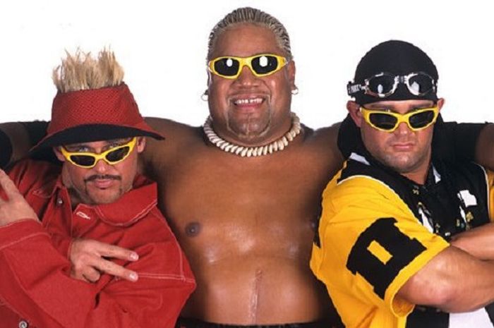 (dari ki-ka) Scotty 2 Hotty, Rikishi, dan Grandmaster Sexay saat tergabung dalam salah satu stable bernama Too Cool dalam ajang WWE.