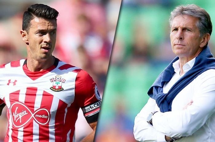 Jose Fonte (kiri), dan Claude Puel.