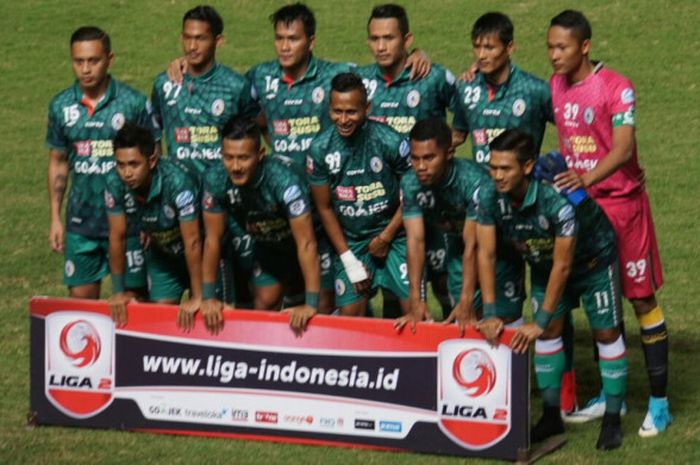 Skuat PSS Sleman saat lawan Persijap, Jumat (18/8/2017)