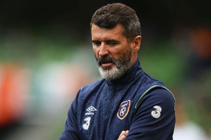 Roy Keane, saat menjabat sebagai asisten manajer timnas Rep. Irlandia, jelang laga Kualifikasi Euro 2016 Grup D kontra Skotlandia di Stadion Aviva, Dublin, (13/6/2015).