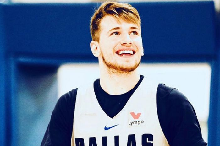 Luka Doncic saat menjalani latihan pramusim NBA bersama Dallas Mavericks.