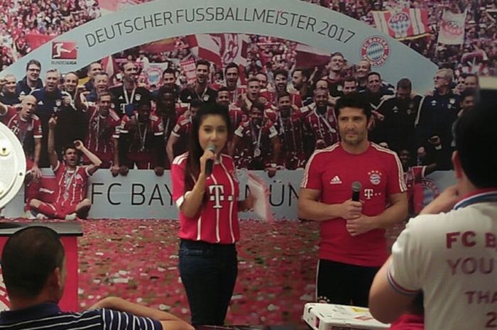 Bixente Lizarazu saat ditemui dalam acara meet and greet di di Siam Discovery, Thailand, Kamis (15/3/2018). 