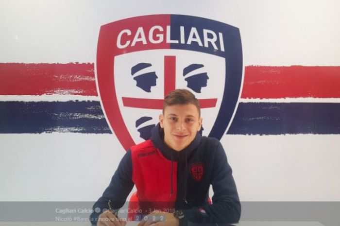 Gelandang Cagliari, Nicolo Barella.