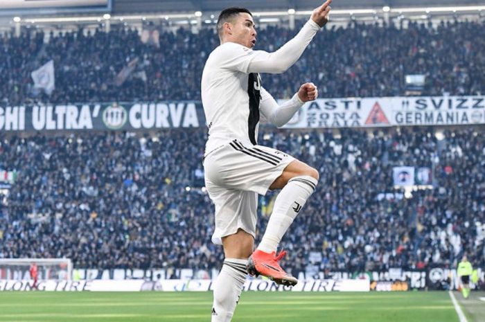 Cristiano Ronaldo masih menjadi top skorer Real Madrid tahun 2018 meski sudah pindah ke Juventus