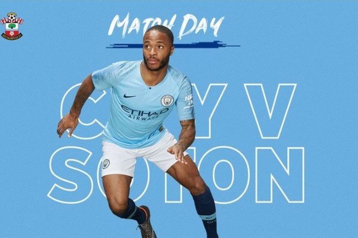 Ilustrasi laga Manchester City vs Southampton