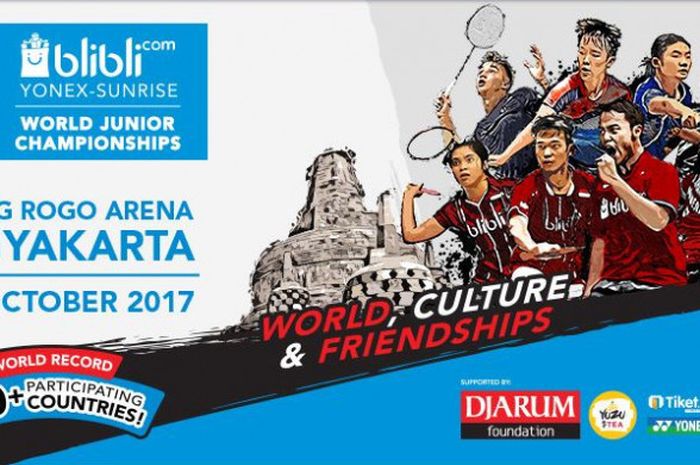BWF World Junior Championships 2017 siap digelar di  GOR Among Rogo, Yogyakarta, 9-22 Oktober 2017. 