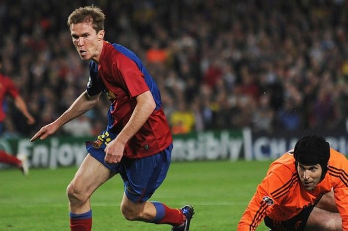 Alexander Hleb saat membela FC Barcelona dalam laga kontra Chelsea di Camp Nou, 28 April 2009